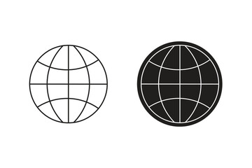 Obraz premium Globe icon vector. Flat design globe icon. World icon.