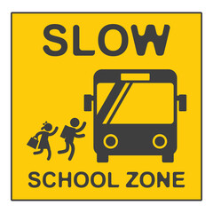 Beware of children flat symbol