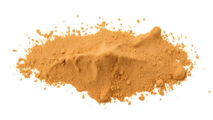 Cinnamon powder texture, isolated on white background, clipping path