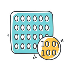 binary code icon, binary code vector illustration-simple illustration of binary code, perfect for binary code logos and icons
