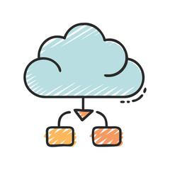 cloud computing icon, cloud computing vector illustration-simple illustration of cloud computing, perfect for cloud computing logos and icons