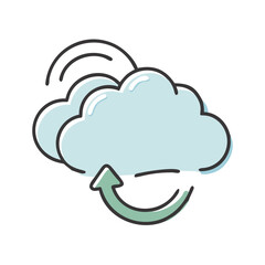 cloud sync icon, cloud sync vector illustration-simple illustration of cloud sync, perfect for cloud sync logos and icons