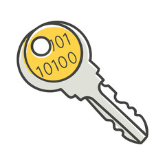 encryption key icon, encryption key vector illustration-simple illustration of encryption key, perfect for encryption key logos and icons