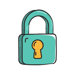 lock icon, lock vector illustration-simple illustration of lock, perfect for lock logos and icons
