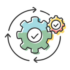 project management icon, project management vector illustration-simple illustration of project management, perfect for project management logos and icons