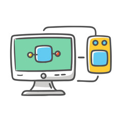 remote desktop icon, remote desktop vector illustration-simple illustration of remote desktop, perfect for remote desktop logos and icons