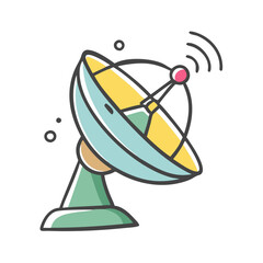 satellite dish icon, satellite dish vector illustration-simple illustration of satellite dish, perfect for satellite dish logos and icons