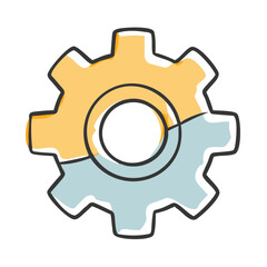 settings gear icon, settings gear vector illustration-simple illustration of settings gear, perfect for settings gear logos and icons