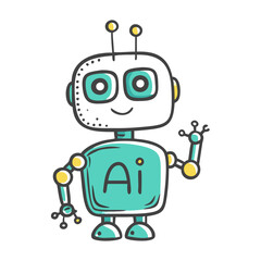ai robot icon, ai robot vector illustration-simple illustration of ai robot, perfect for ai robot logos and icons