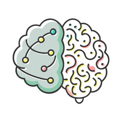 ai brain icon, ai brain vector illustration-simple illustration of ai brain, perfect for ai brain logos and icons