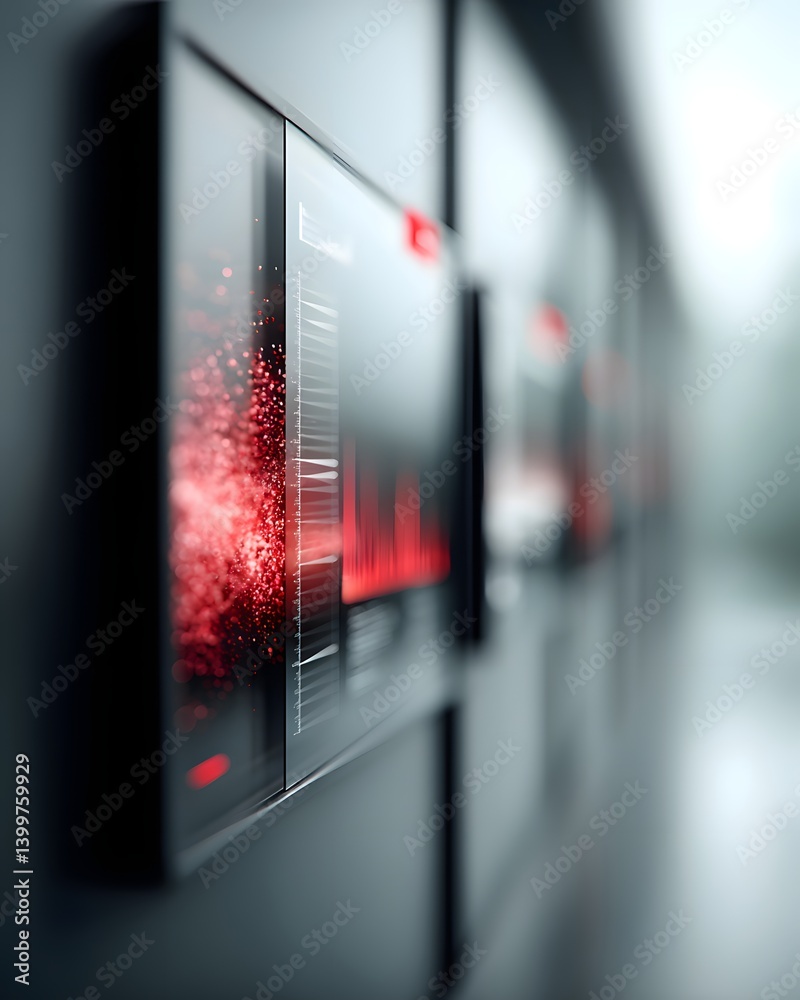 Poster a futuristic ai-powered analysis system, neural networks scanning big data, digital graphs and analy
