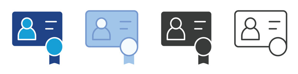 Certificate Icons Collection – Multiple Vector Styles Icons
