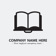Book illustration black and white for logo company vector image
