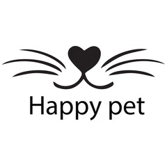 A vector style simple happy pet