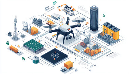 Drone technology for logistics and supply chain management automation solutions for business design