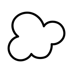 Cloud hand drawn icon vector. Hand draw elements illustration sign. Sky symbol or logo.