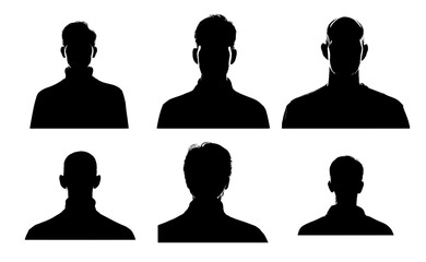 set of man silhouettes