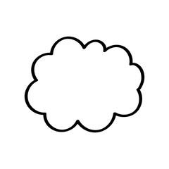 Cloud hand drawn icon vector. Hand draw elements illustration sign. Sky symbol or logo.