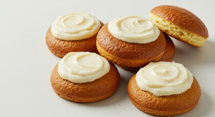 Sweet pastries closeup