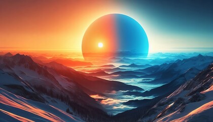 One sun a brilliant cyan felt vast and unknowable while the othe