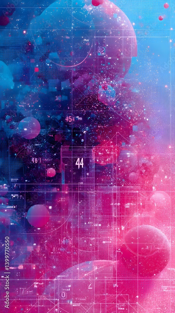 Poster computational power of ai visualized, massive deep learning model processing intricate datasets, glo