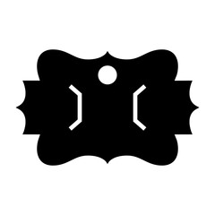 Bow display card icon vector. Hair bow card illustration sign. Hair clip card symbol or logo.