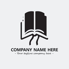 Book illustration black and white for logo company vector image
