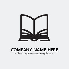 Book illustration black and white for logo company vector image
