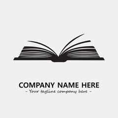 Book illustration black and white for logo company vector image

