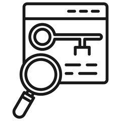 Effective Keywords Outline Icon
