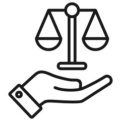 Legal Support Outline Icon