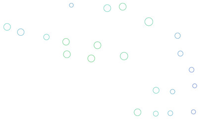 Abstract illustration featuring scattered pastel-colored circles of varying sizes on a white background.