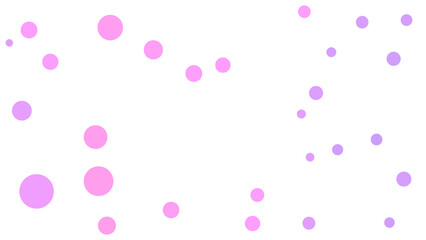 A white background with scattered pink and purple circular shapes of varying sizes, creating a soft, abstract design.