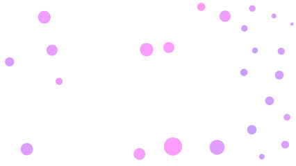 A white background featuring an array of soft pink and purple circles of varying sizes, creating a whimsical and ethereal design.
