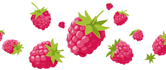 fresh raspberry falling vector icon design