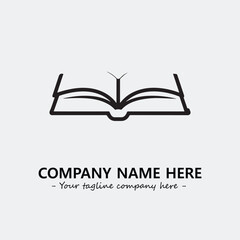 Book illustration black and white for logo company vector image
