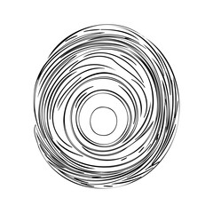 Abstract Spiraling Lines in Black and White Design