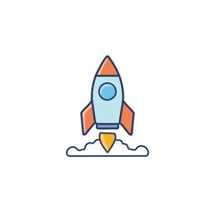 space rocket vector illustration