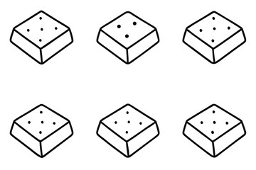 cornbread line art classic home baked bread sketch
