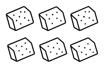 cornbread line art delicious warm bread sketch