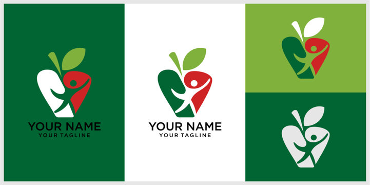 Healthy Food Icon Logo Design