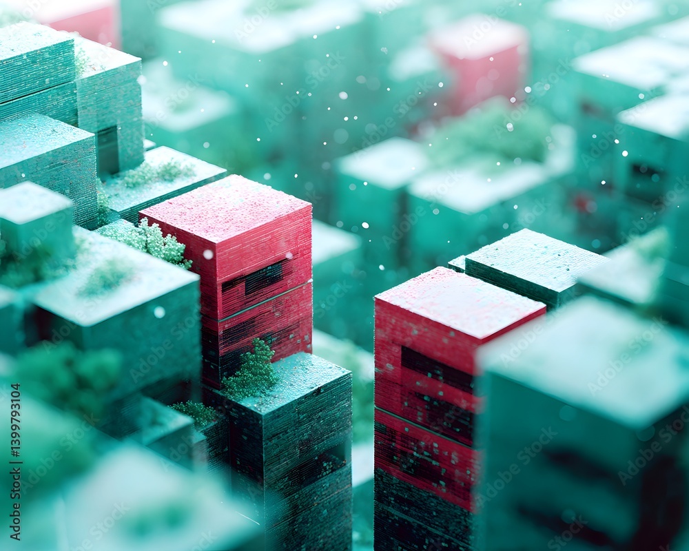 Poster scalable ai environment with digital layers stacking infinitely, machine learning infrastructure pow