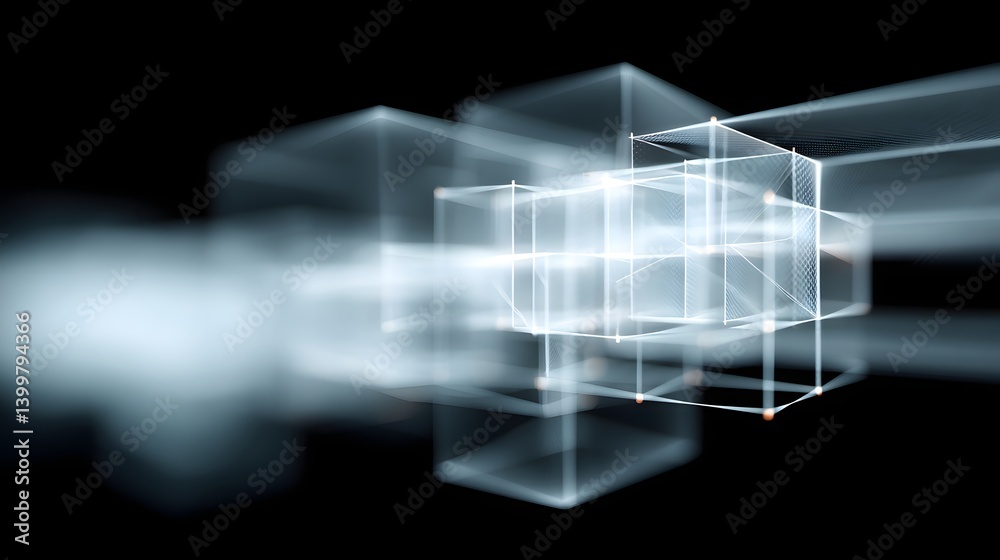 Poster Massive data grid depicting optimization and scalability for language models, glowing tech nodes expanding dynamically, smooth machine learning flow