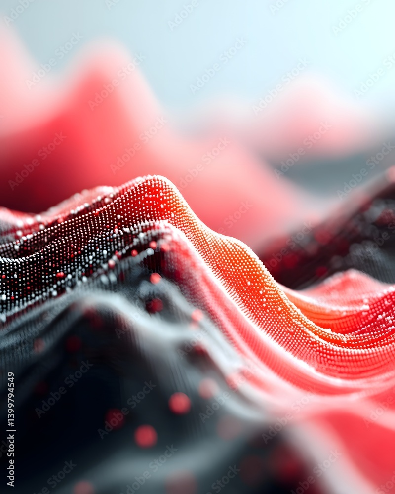 Poster predictive ai engine represented by flowing data curves, machine learning powering language model ac