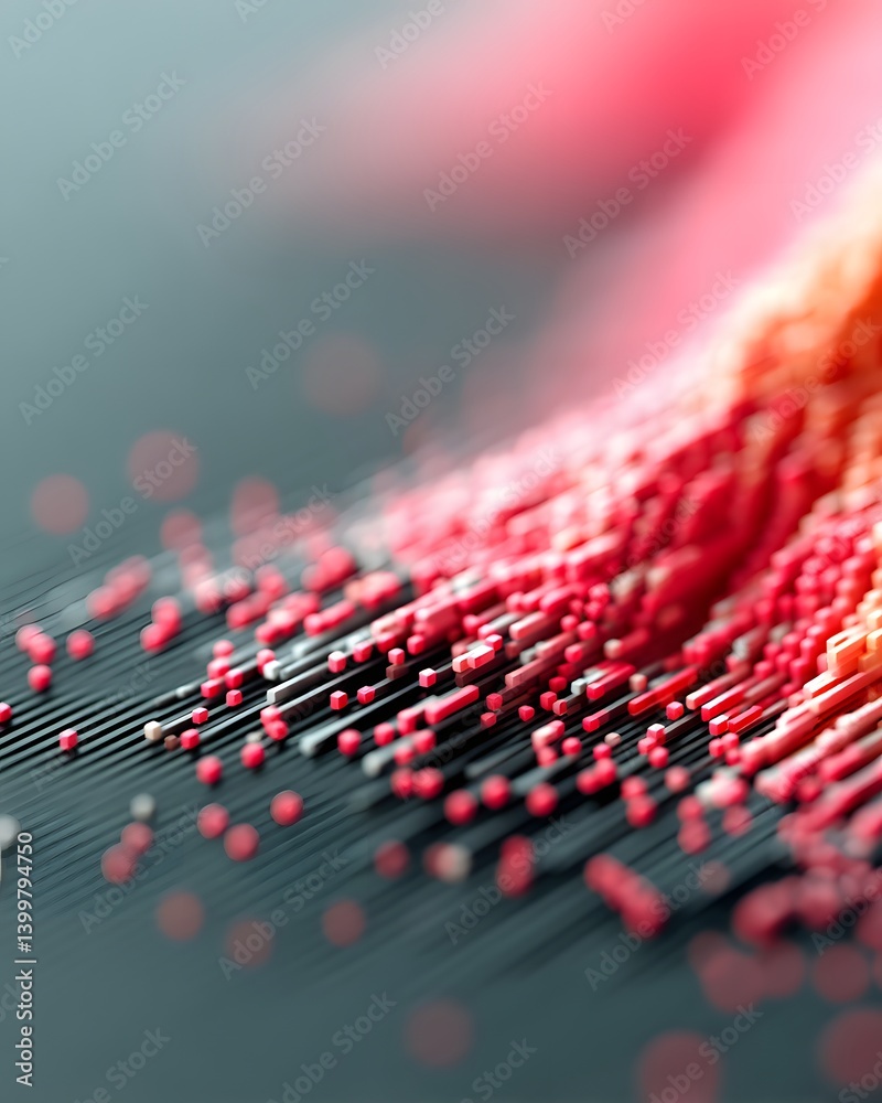 Poster Predictive AI engine represented by flowing data curves, machine learning powering language model accuracy, advanced analytics environment