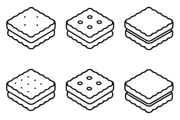 custard cream line art simplistic yet charming visual piece