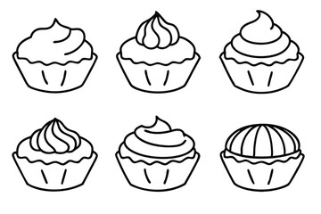 custard line art charming artistic food illustration print