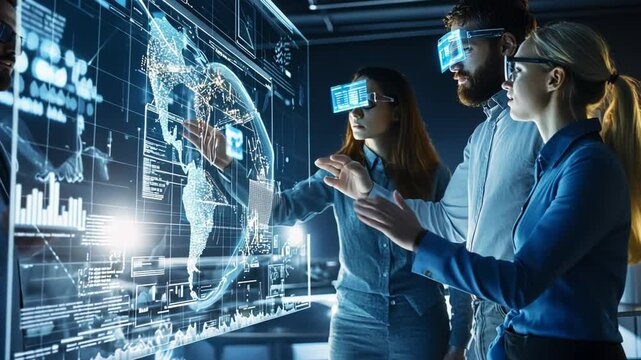 Teamwork in Virtual Reality: Collaborative Analysis of Global Data Visualization