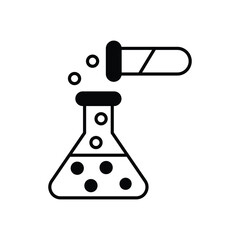 Chemical Experiment icon vector stock illustration