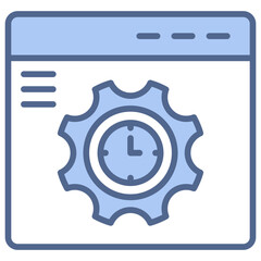 Time Management Blue Icon